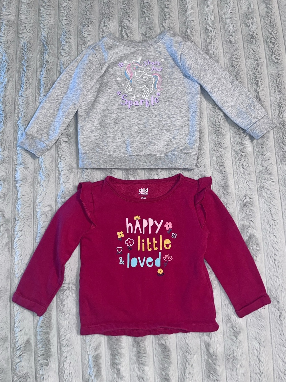 Bundle 2 Toddler Girl’s Size 24M Graphic Sweatshirts